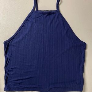Navy razor tank top